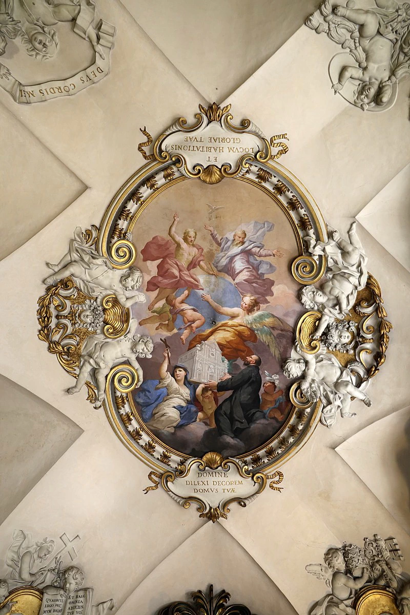 San Gaetano presenta la chiesa alla Trinità accompagnato dalla Fede - Firenze